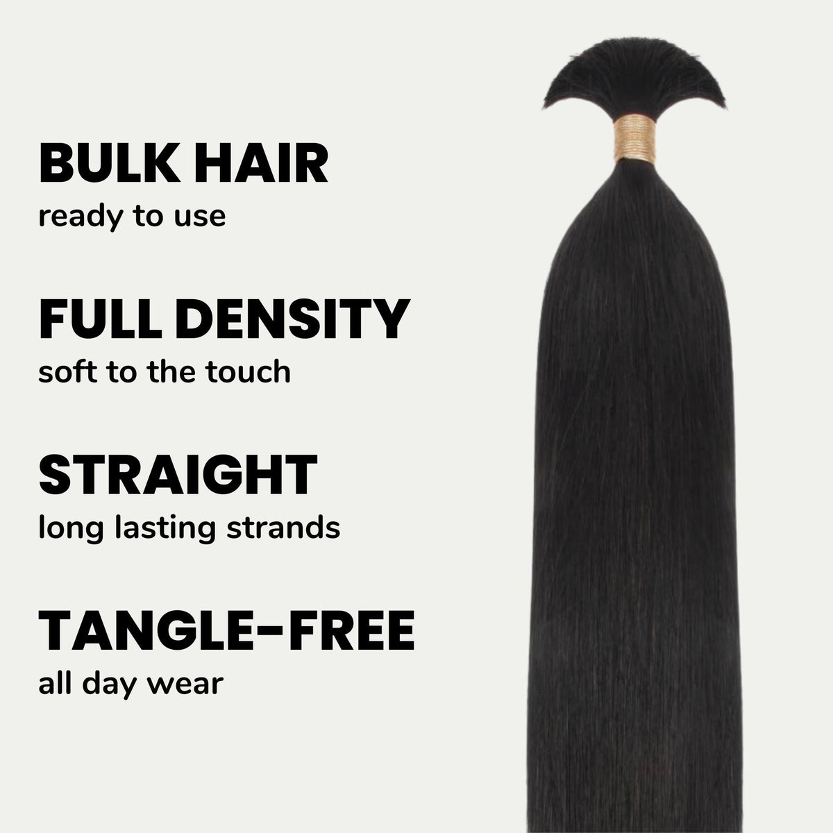 Straight Bulk 100% Human Braiding Hair by Private Label