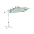 Striped Outdoor Umbrella For Garden Patio Green And White Stripe by Amethyst Hera