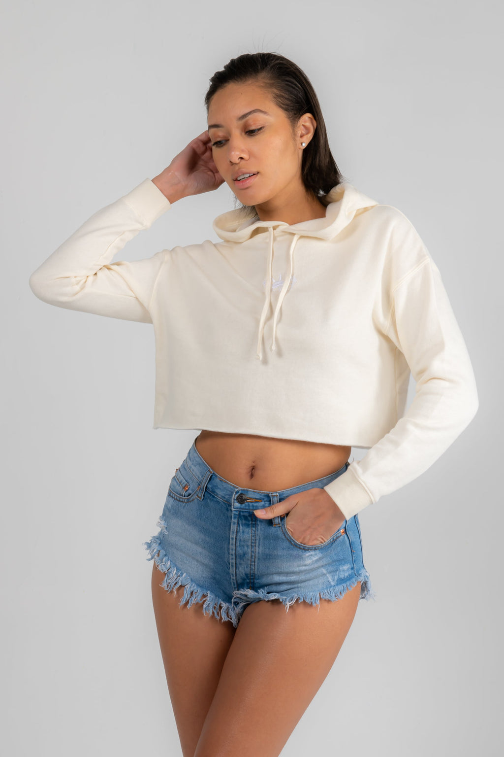 Bone Cropped Hoodie by Sunkissed Lifestyles
