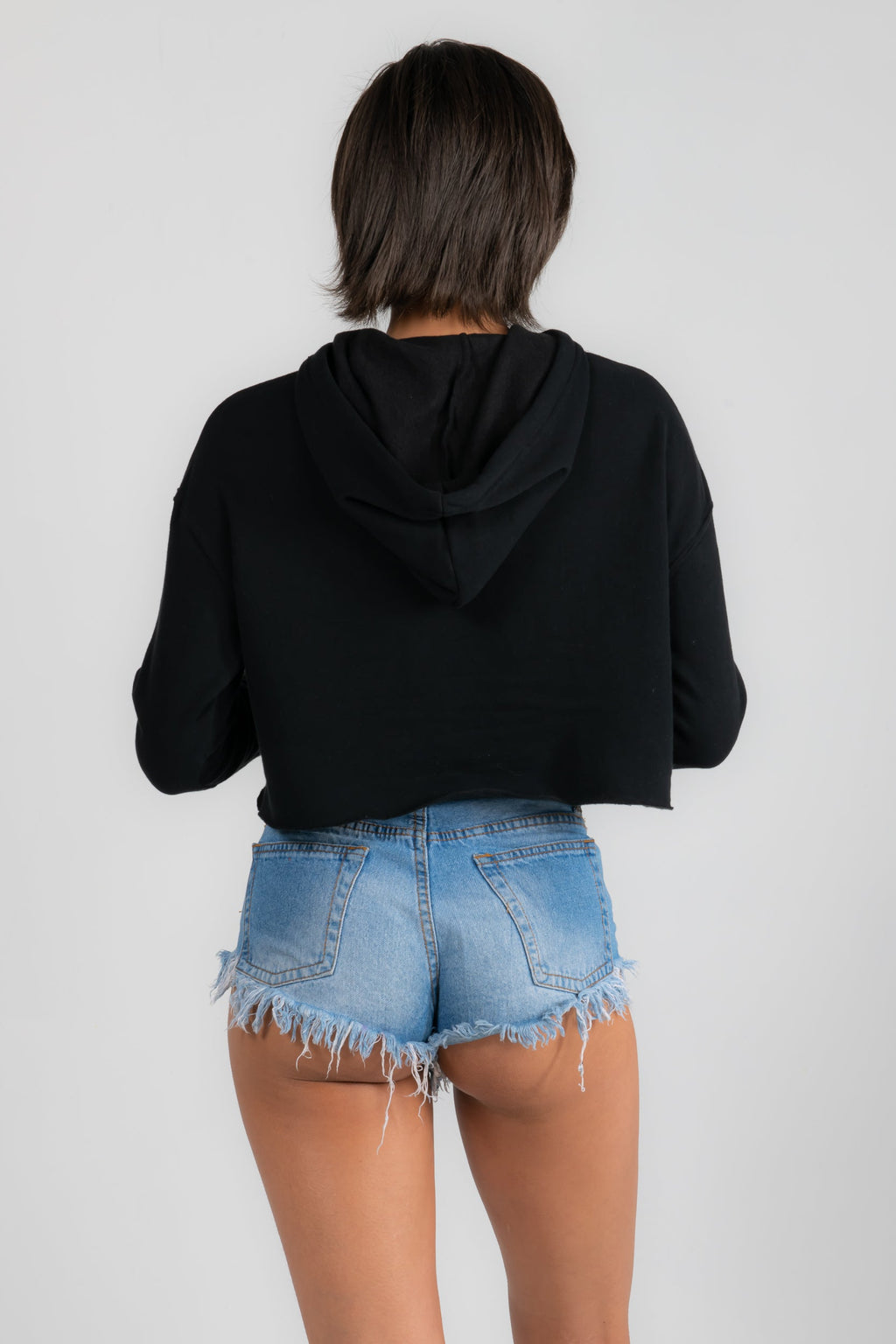 Black Cropped Hoodie by Sunkissed Lifestyles