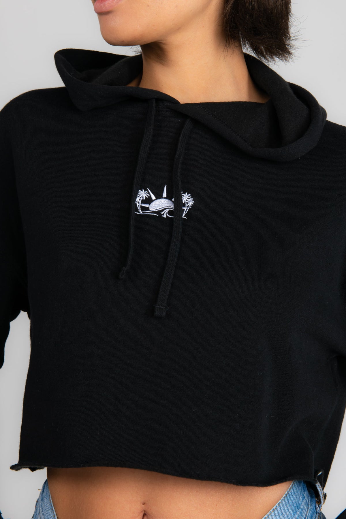 Black Cropped Hoodie by Sunkissed Lifestyles