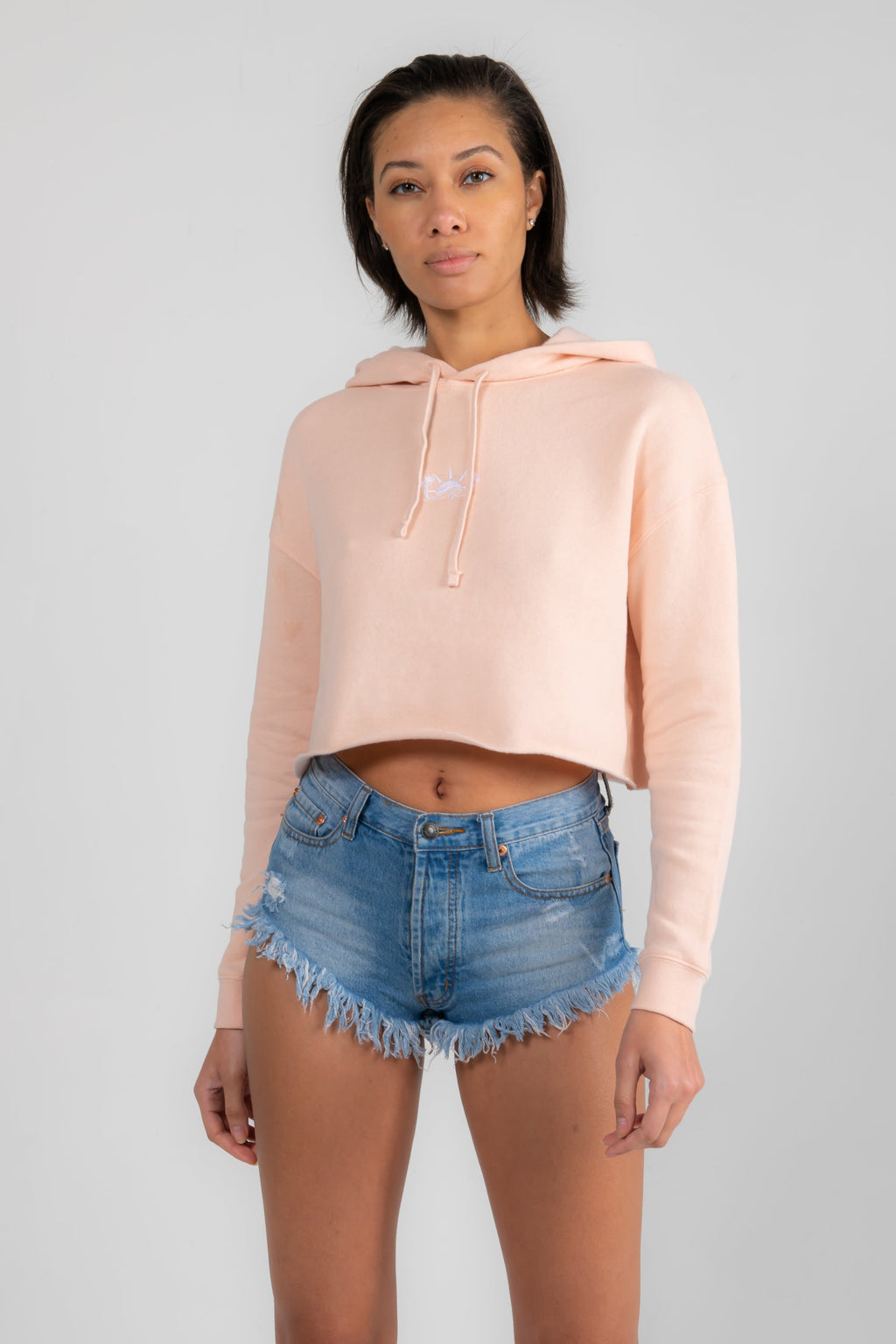 Blush Cropped Hoodie by Sunkissed Lifestyles