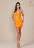 Nox Anabel T864 Dress Short Cocktail Fitted Sequin Print by DiscountDressShop