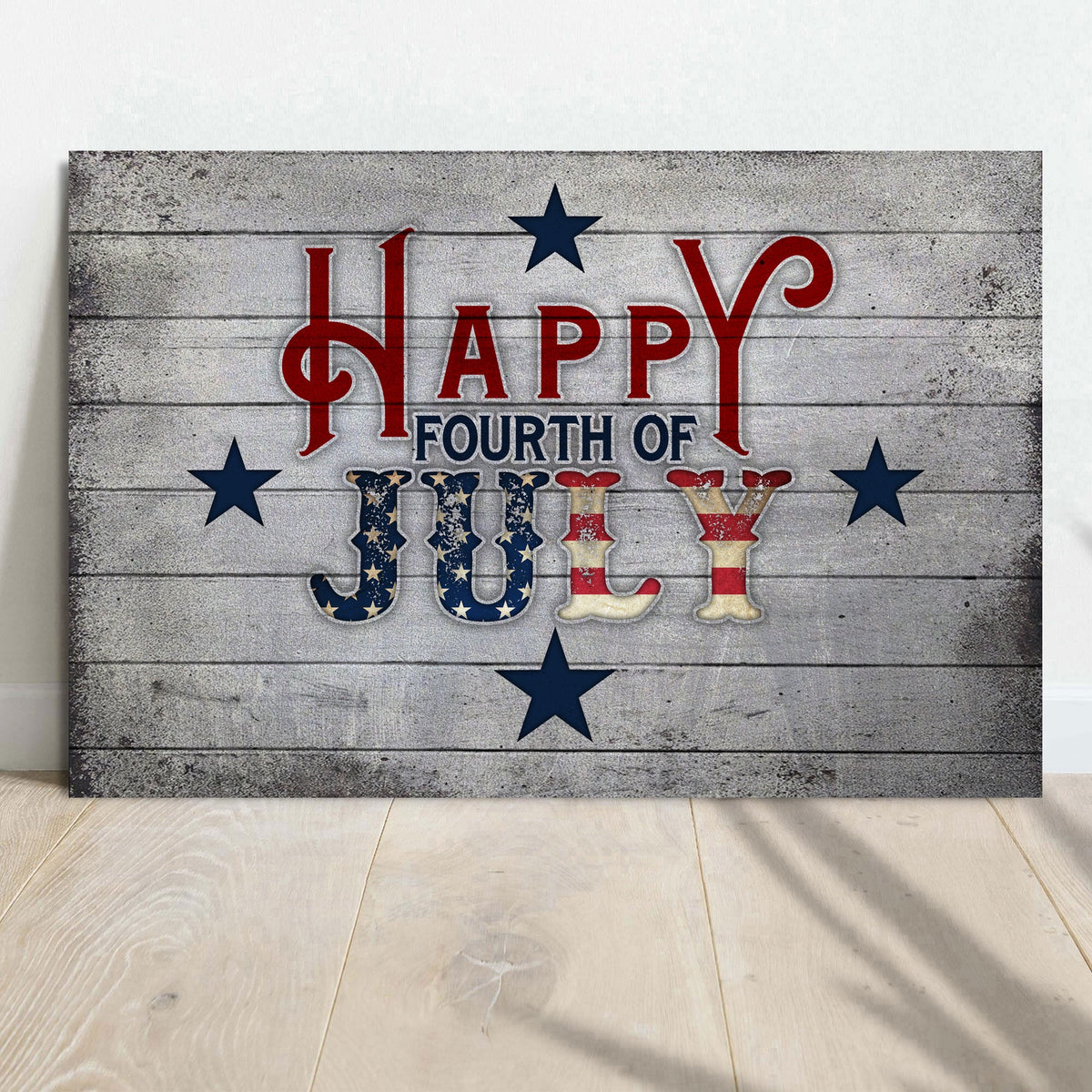 Happy Fourth Of July Sign by Tailored Canvases