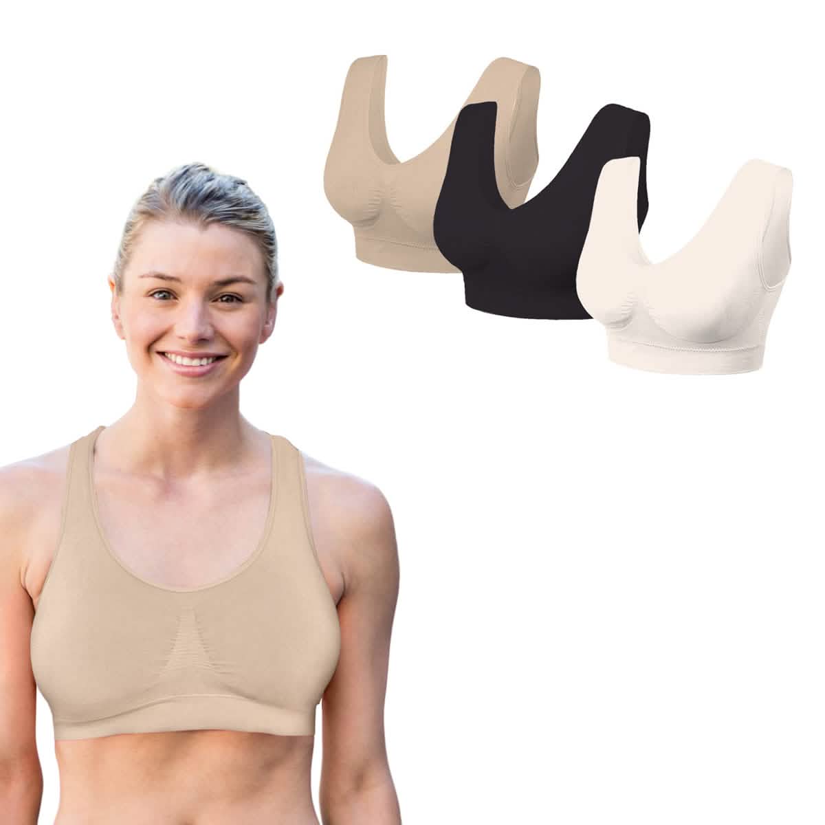 3 Pack: Seamless Lightweight Comfort Bras by DailySale