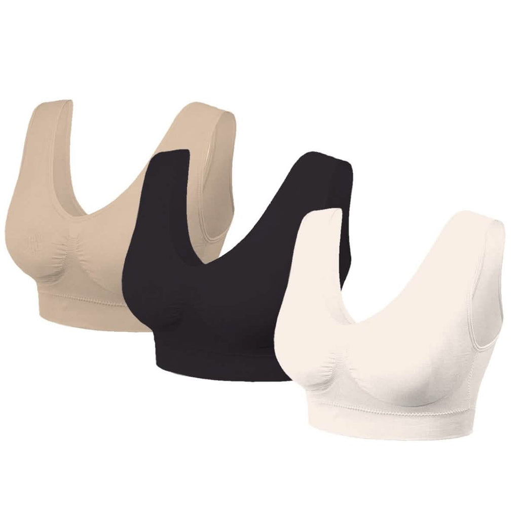 3 Pack: Seamless Lightweight Comfort Bras by DailySale
