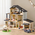 Tiny Land® Sweetwood Edge Dollhouse & Wooden Dollhouse Garage by Tiny Land INC