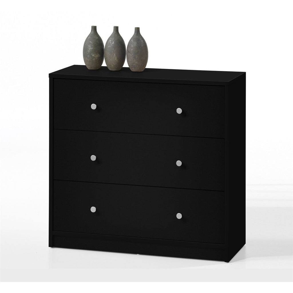 Contemporary 3-Drawer Chest in Black - Made in Denmark by HomePacific