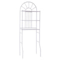 Over Toilet Bathroom Space Saving Storage Shelving Unit in White Metal Finish by HomePacific