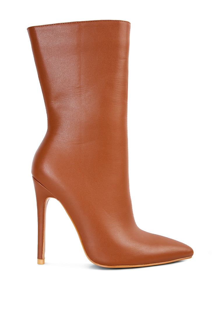 Micah Pointed Toe Stiletto High Ankle Boots by London Rag