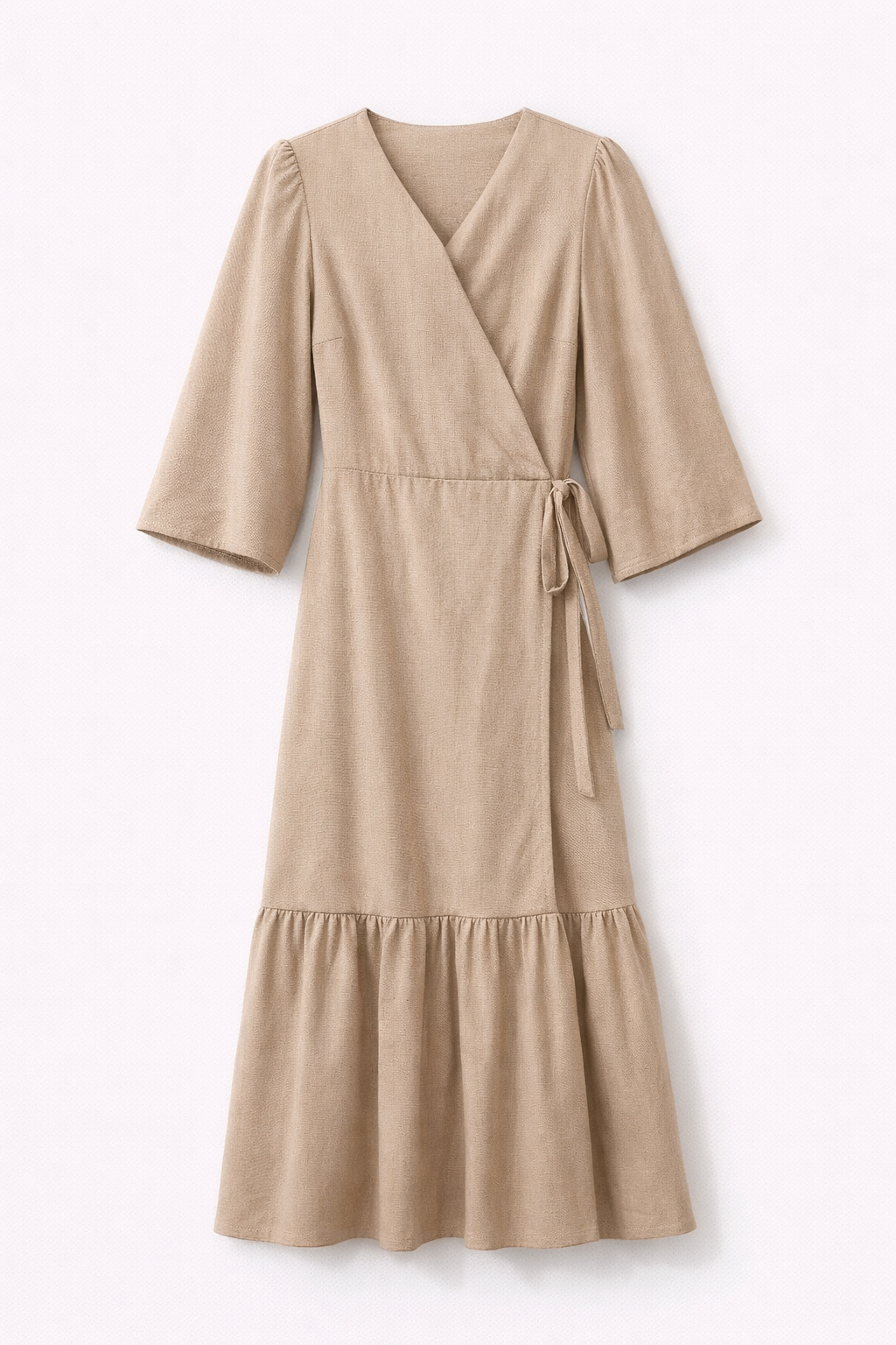 WRAP RUFFLE DRESS by profile-nyc