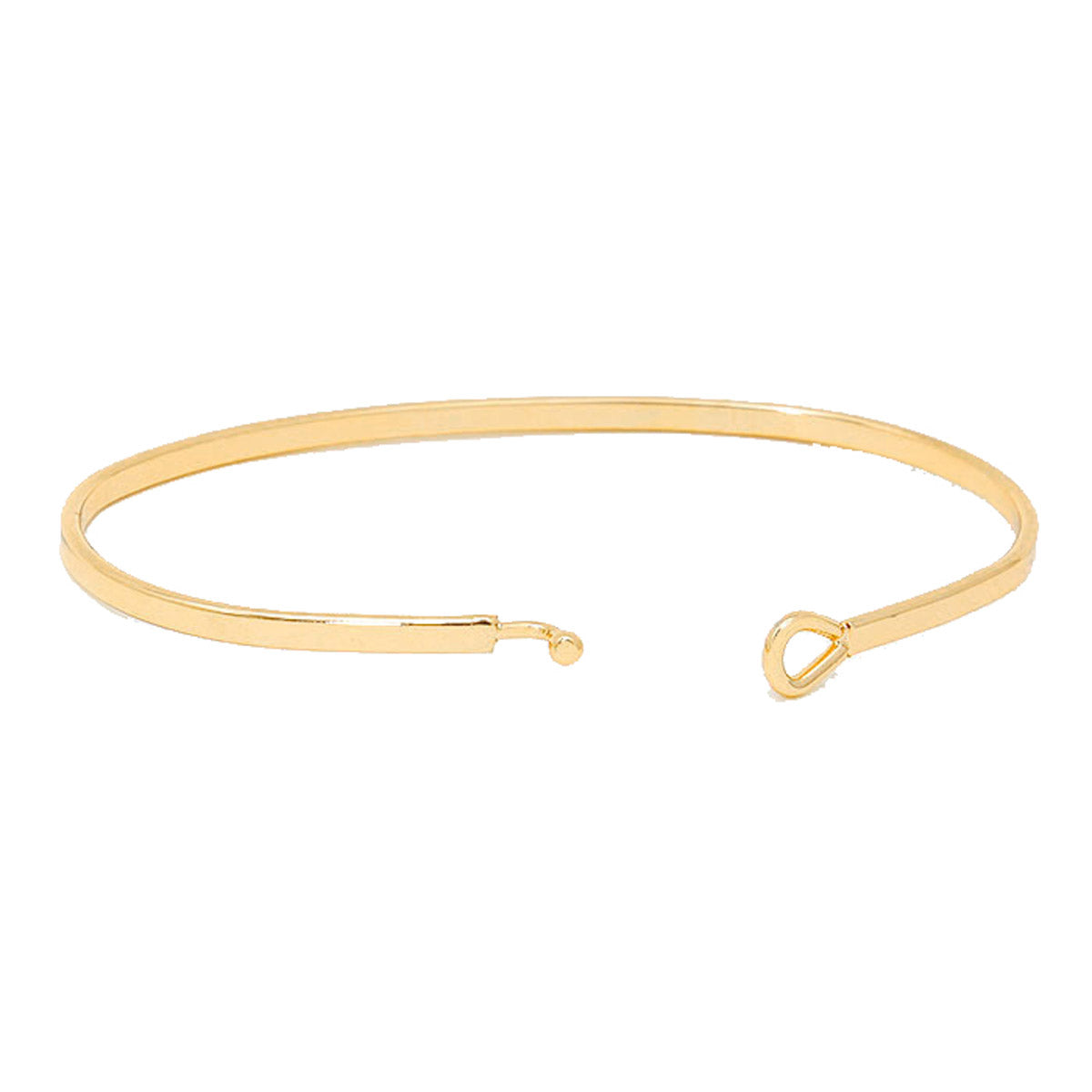 Basketball Mom Brass Thin Metal Hook Bracelet by Madeline Love