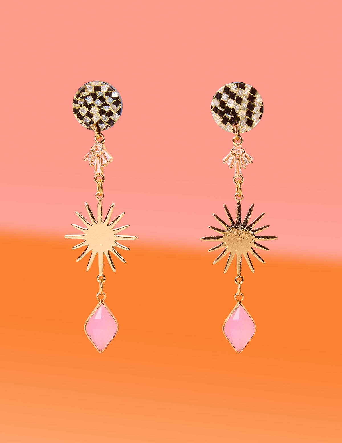 Glam on edge dangle earrings by Tribeandtemple