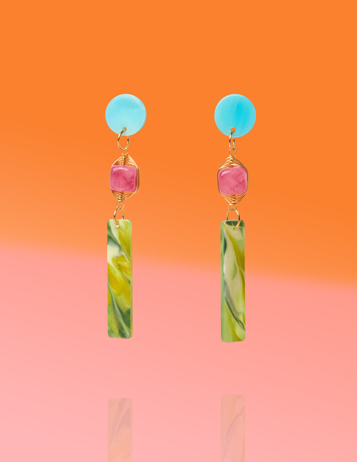 Jade Tropical Dangles by Tribeandtemple