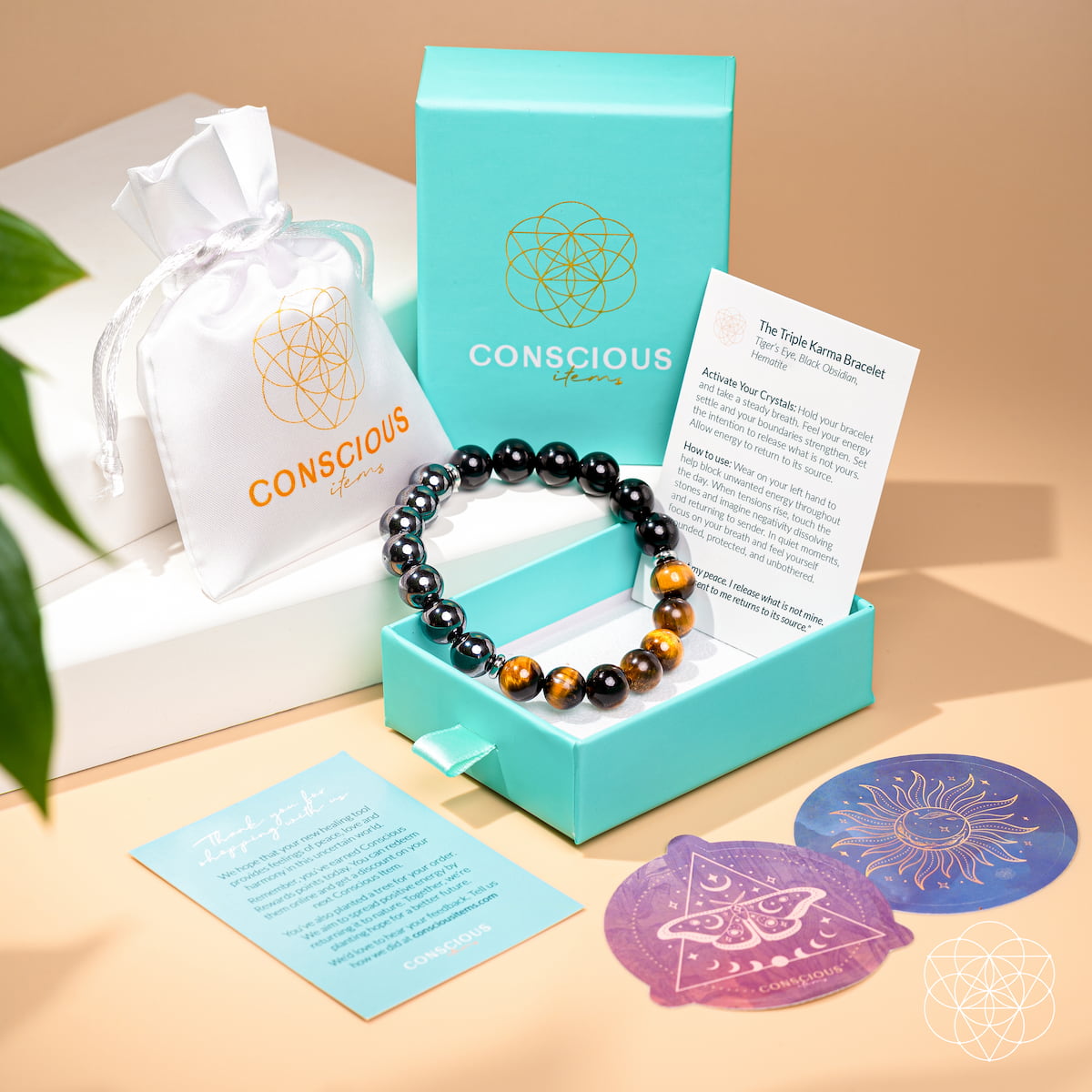 The Triple Karma Shield Bracelet by Conscious Items