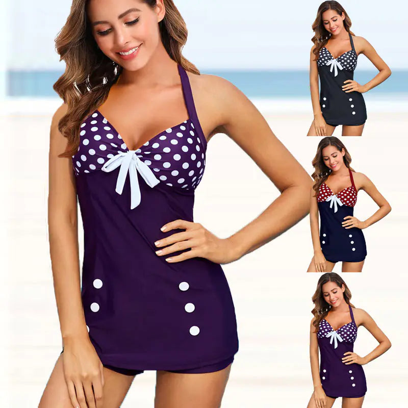 Plus Size Women's Two-Piece Swim dress Bikini by Trendy Attic Store01