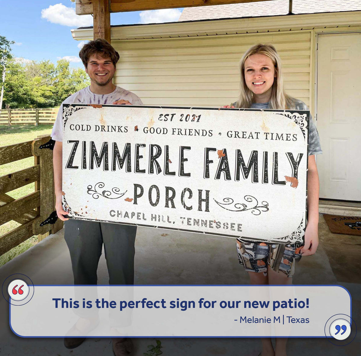 Family Patio Sign by Tailored Canvases