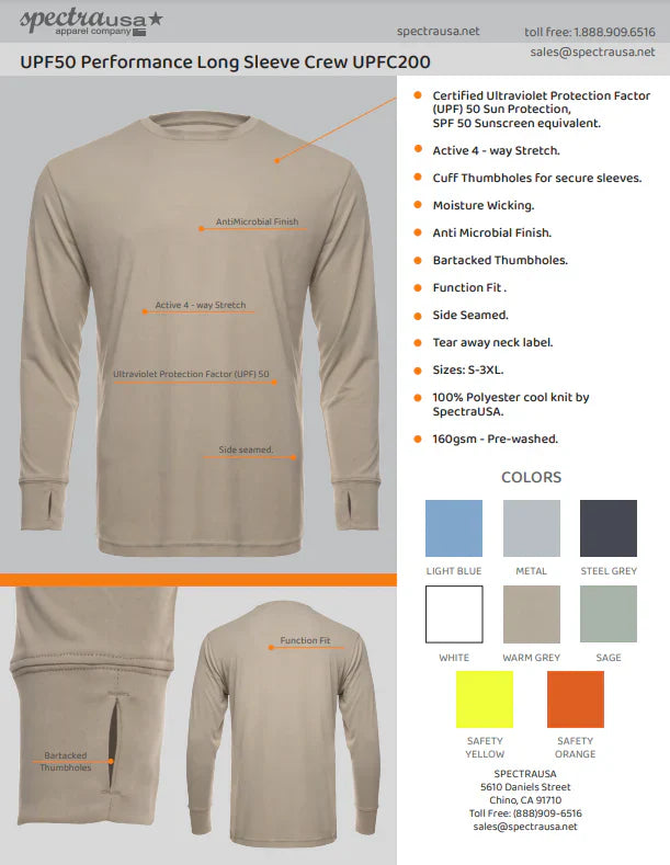 UPF 50 Performance Crew by SpectraUSA