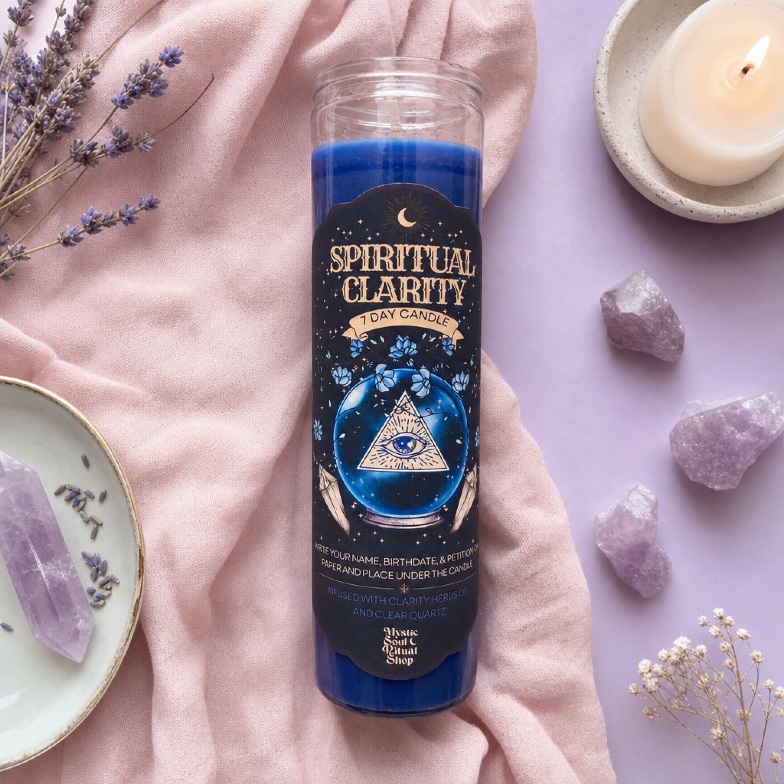 Spiritual Clarity 7 Day Candle by Mystic Soul Ritual Shop