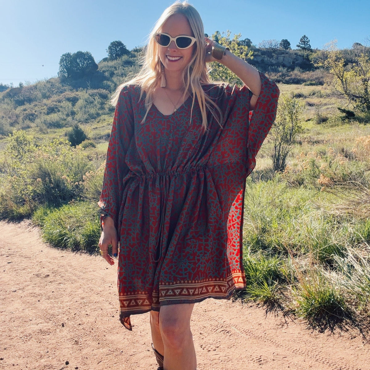 Aanya Adjustable Short Kaftan by Darn Good Yarn