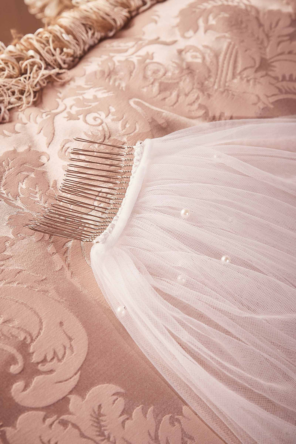 Pearl Drops Chapel Veil by DiscountDressShop