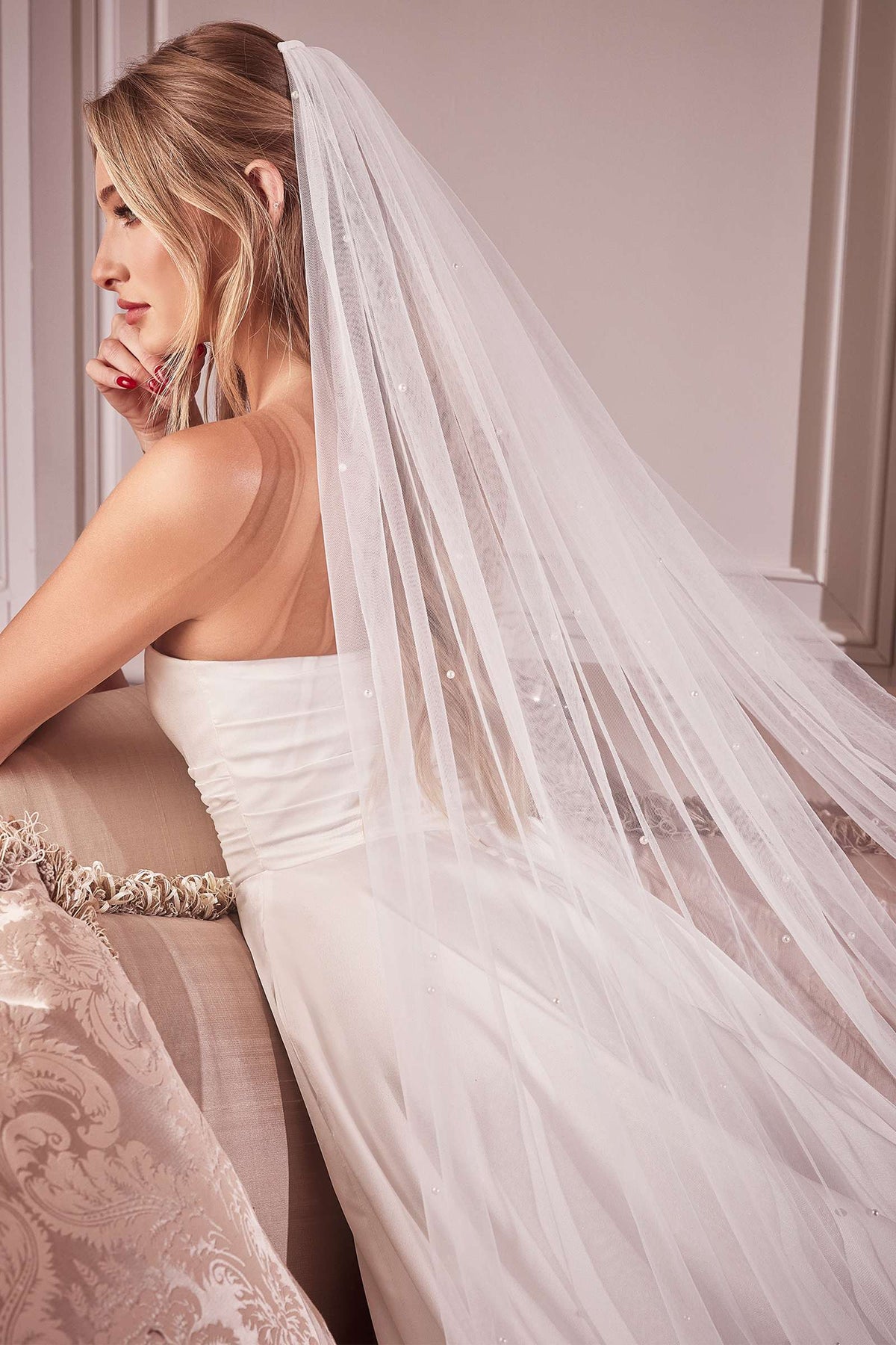 Pearl Drops Royal Veil by DiscountDressShop