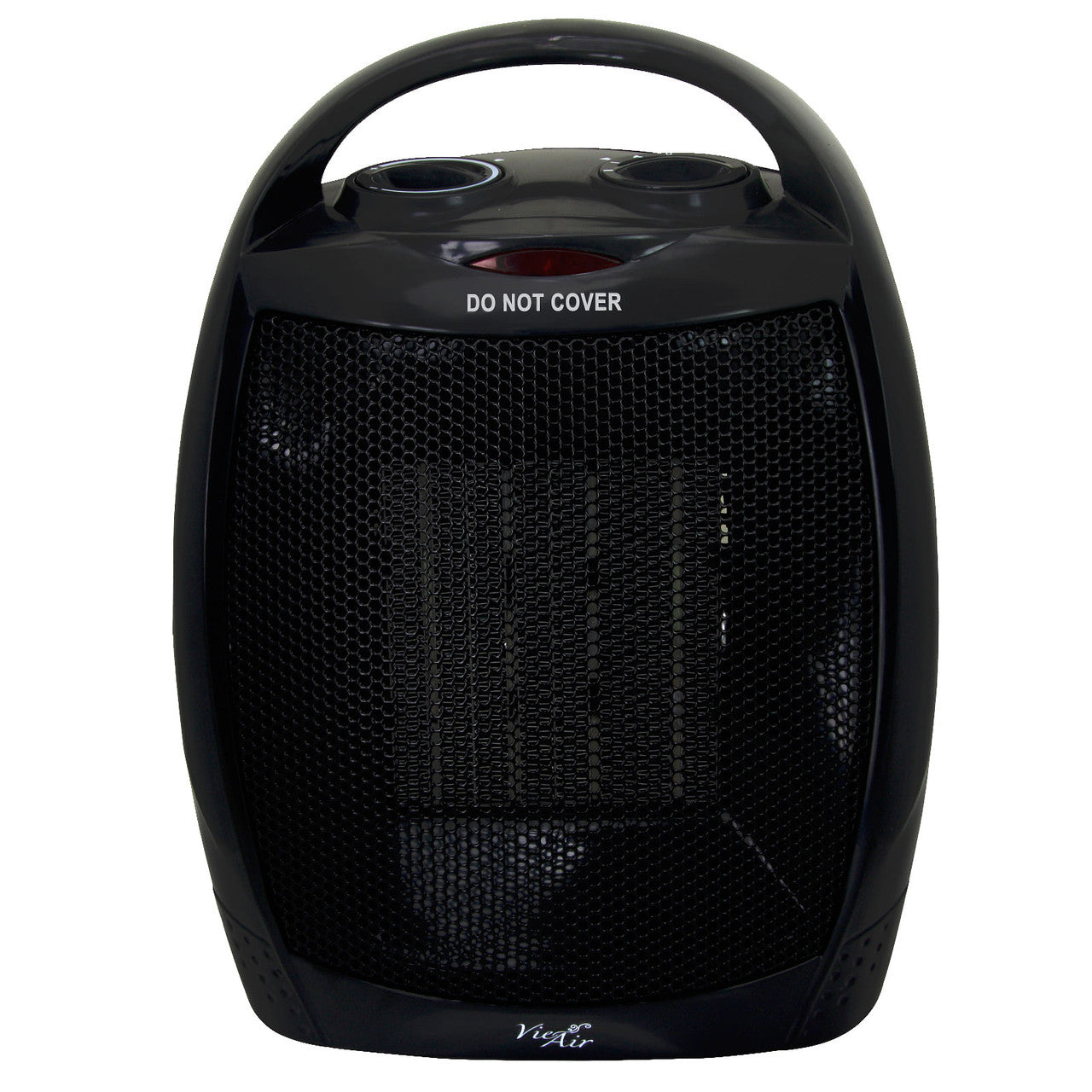 Vie Air 1500W Portable 2 Settings Black Ceramic Heater with Adjustable Thermostat by VIE AIR