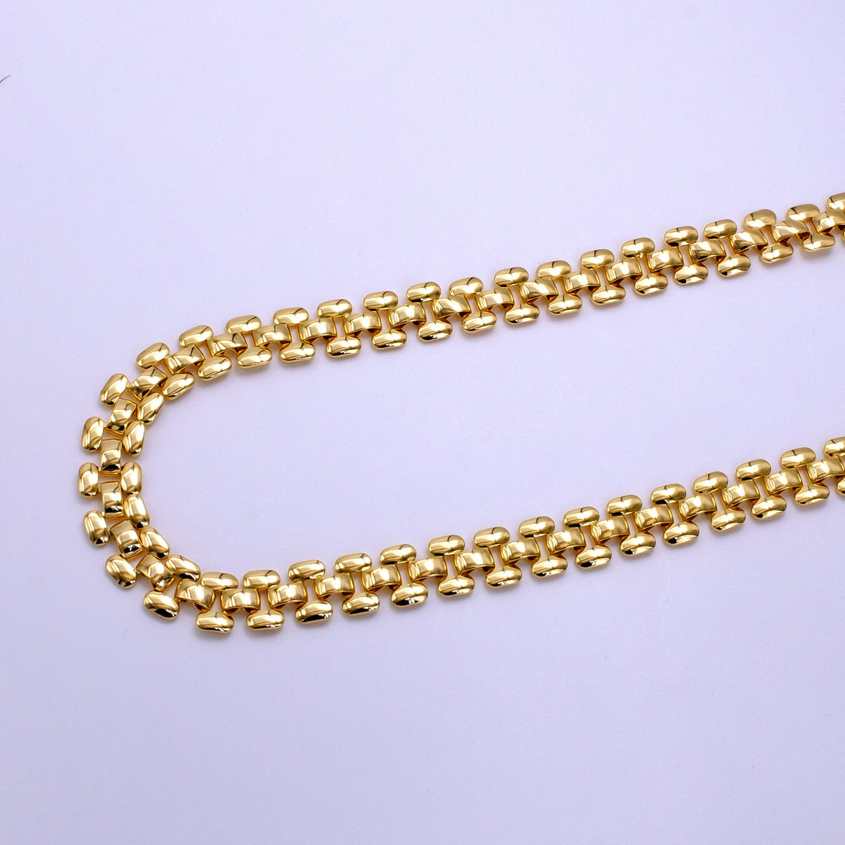 14K Gold Filled 9.5mm Minimalist Panther Chain 16 Inch Choker Necklace | WA-2414 by DLUXCA