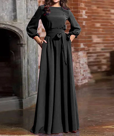 Women's Round Neck Long Dress by Trendy Attic Store01
