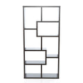 Modern 70-in High Display Cabinet Bookcase in Dark Brown Cappuccino Wood Finish by HomePacific