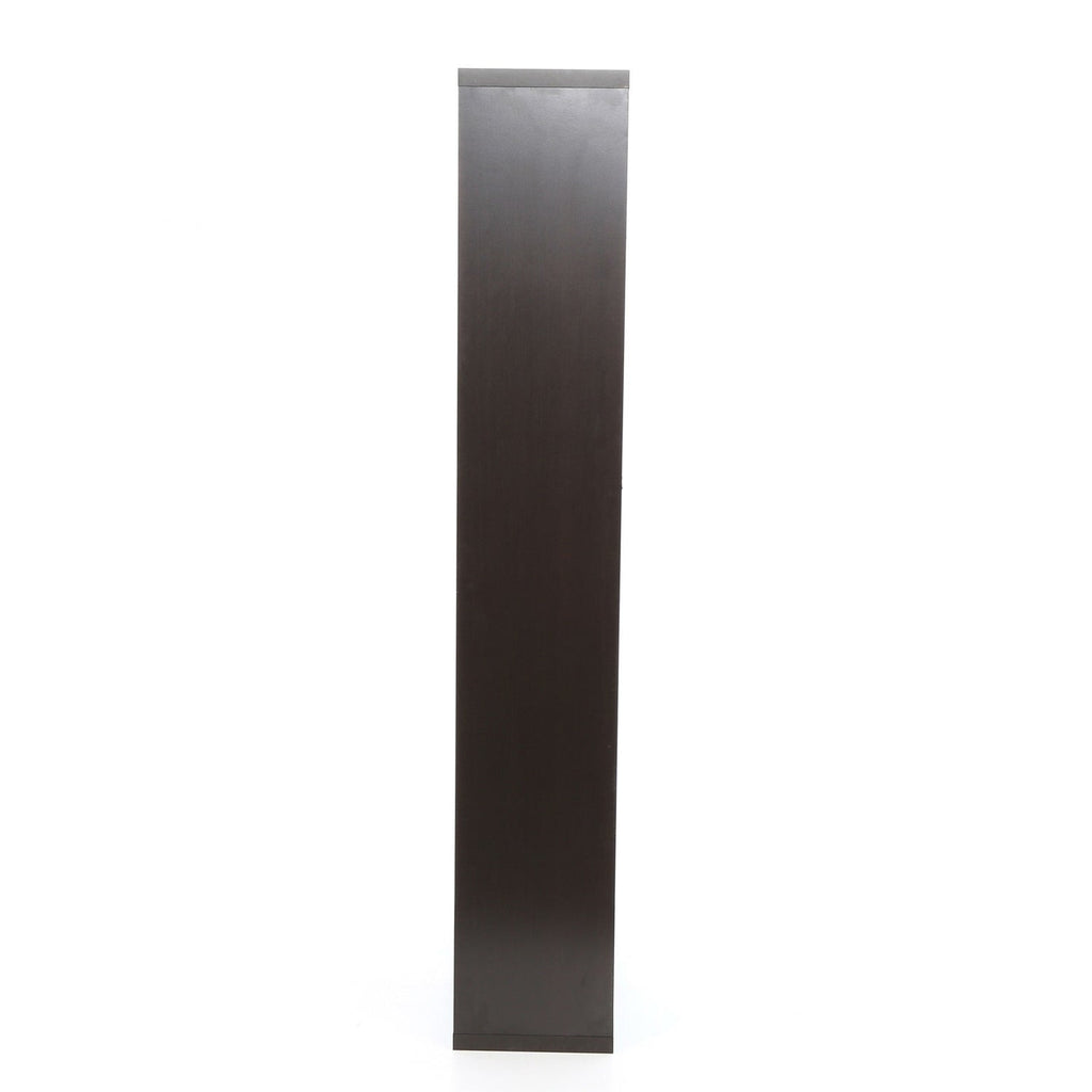 Modern 70-in High Display Cabinet Bookcase in Dark Brown Cappuccino Wood Finish by HomePacific