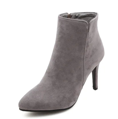 Women's Super High Heel Pointed Toe Ankle Boots by Trendy Attic Store01