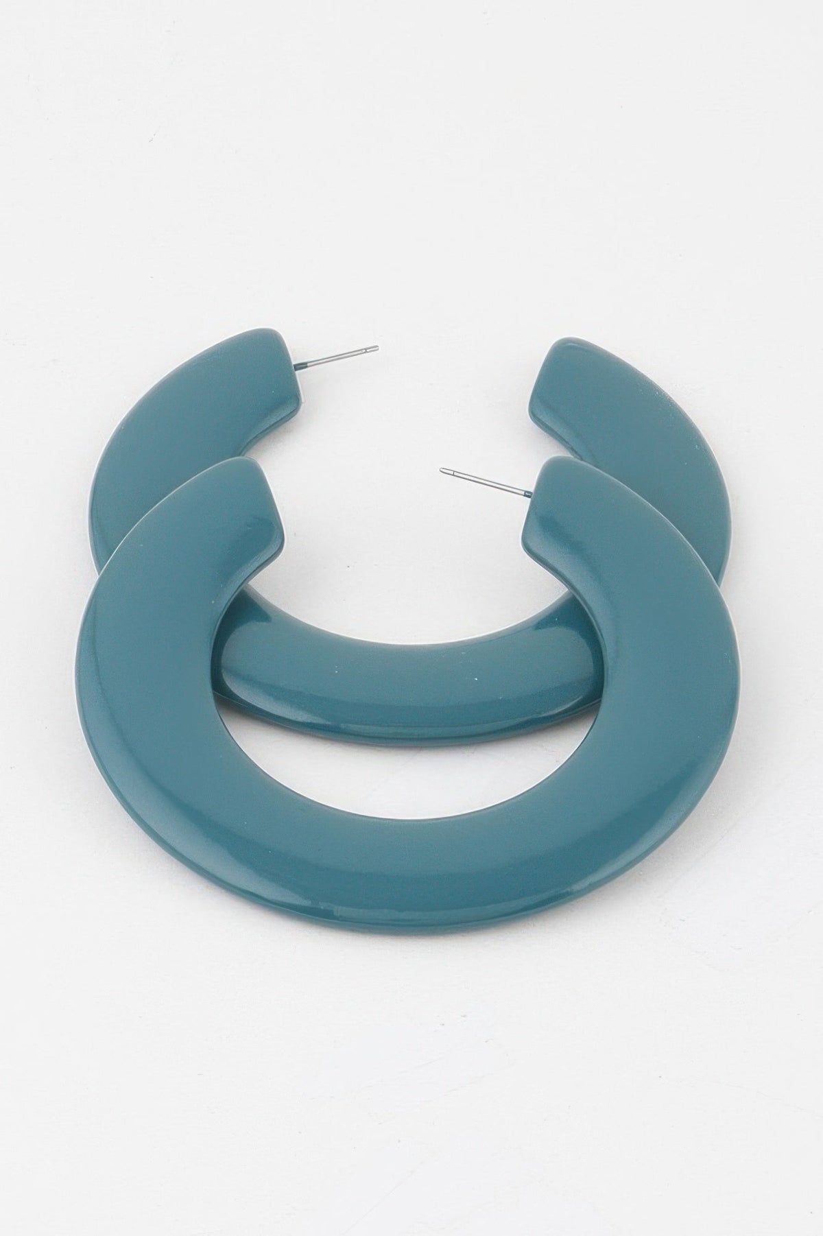 Flat Solid Hoop Earrings by It's a Girly Place