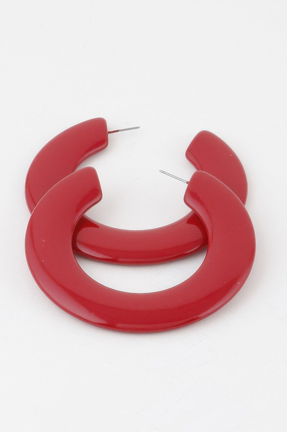 Flat Solid Hoop Earrings by It's a Girly Place