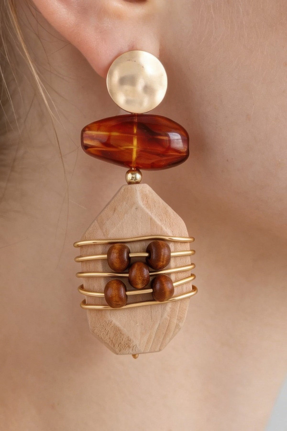 Abstract Historic Pillar Drop Earrings by It's a Girly Place