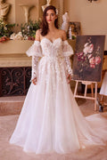 Andrea & Leo WL032 Gown Floral Appliqued Strapless Wedding Ball Gown by DiscountDressShop