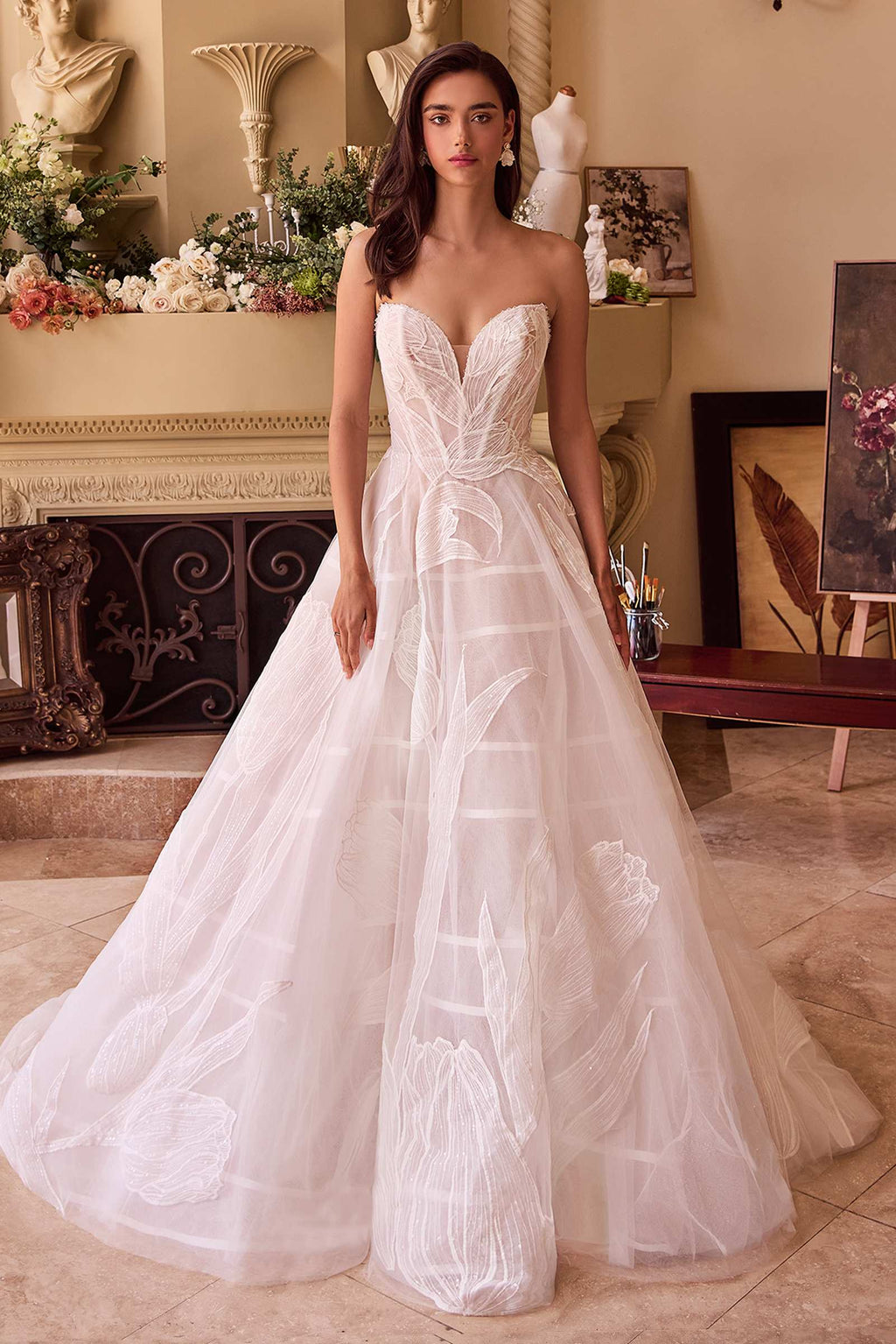 Andrea & Leo WL043 Dress Tullip Sequin Embroidered Wedding Ball Gown by DiscountDressShop