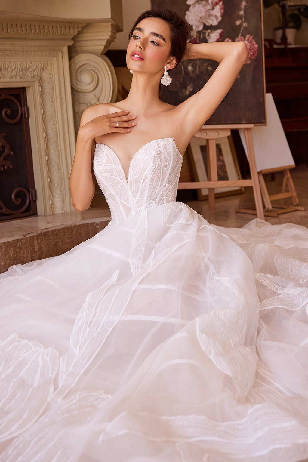 Andrea & Leo WL043 Dress Tullip Sequin Embroidered Wedding Ball Gown by DiscountDressShop