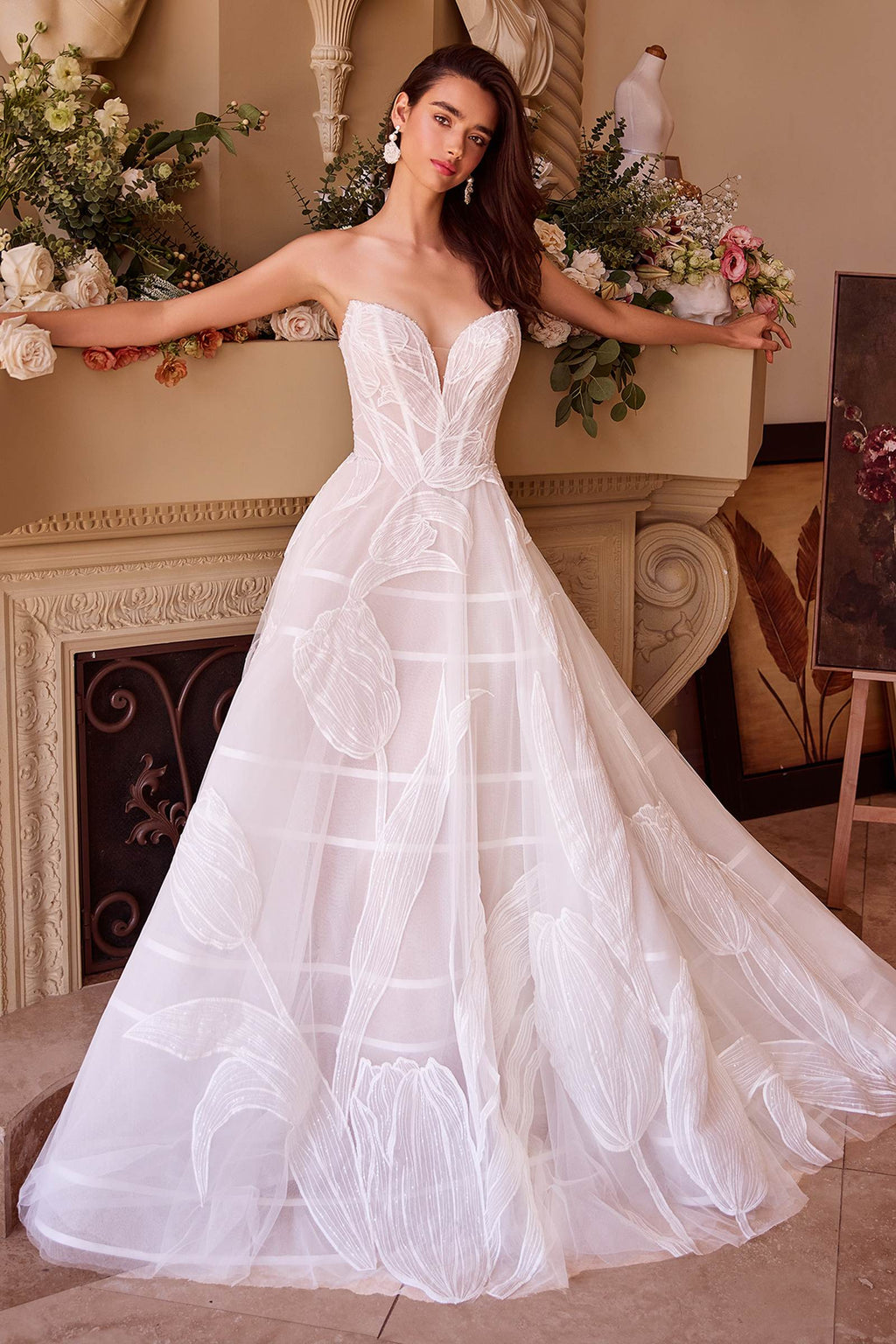 Andrea & Leo WL043 Dress Tullip Sequin Embroidered Wedding Ball Gown by DiscountDressShop