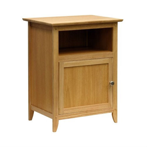 Simple End Table Nightsatnd Accent Table in Natural Wood Finish by HomePacific