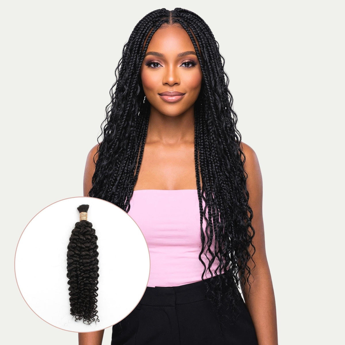 Water Wave Bulk 100% Human Braiding Hair by Private Label