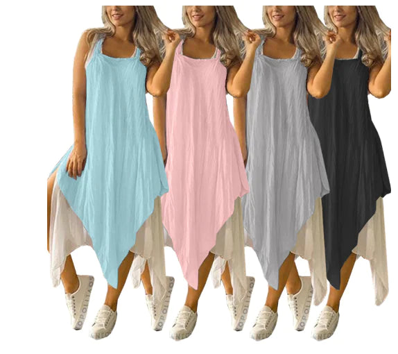 Women's Irregular Two-Piece Dress by Trendy Attic Store01