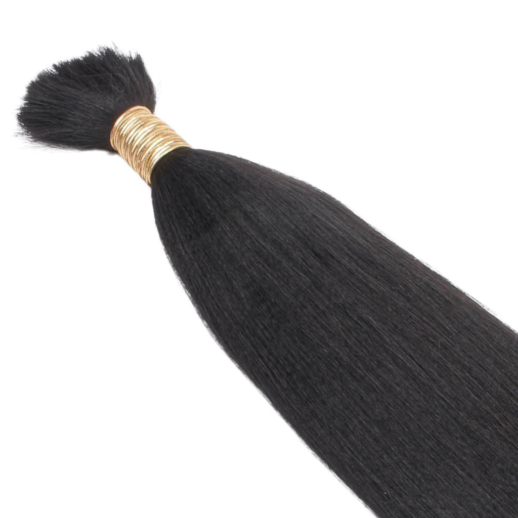 Yaki Straight Bulk 100% Human Braiding Hair by Private Label