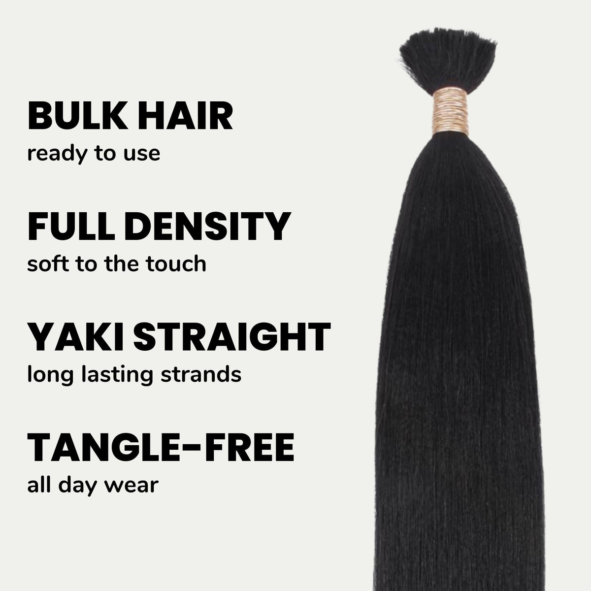 Yaki Straight Bulk 100% Human Braiding Hair by Private Label