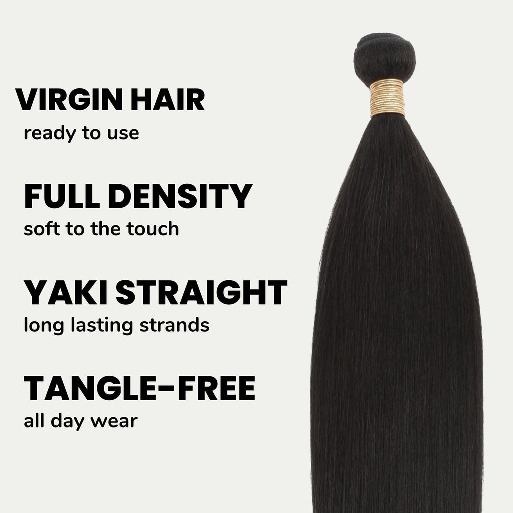 Yaki Straight 100% Human Hair Bundles by Private Label