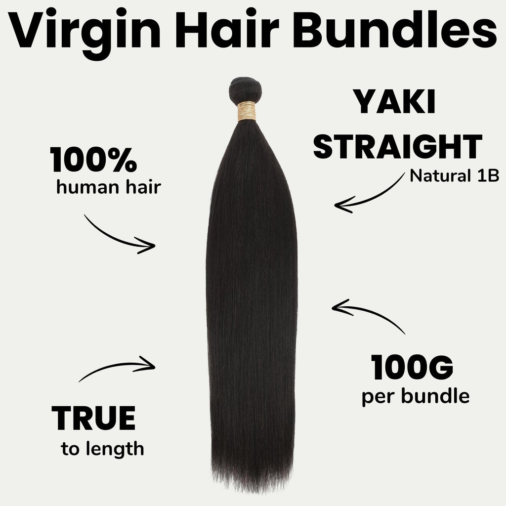 Yaki Straight 100% Human Hair Bundles by Private Label