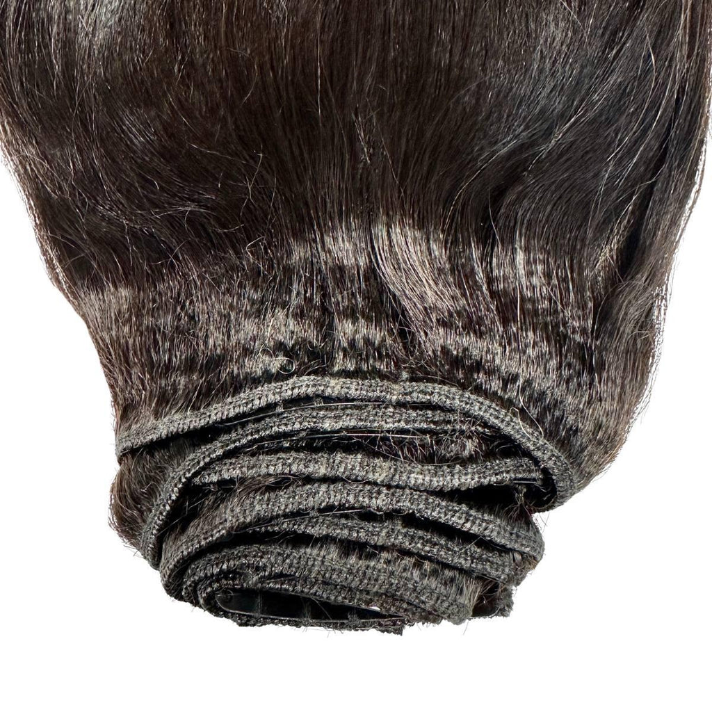 Yaki Straight Clip-In 100% Human Hair Extensions by Private Label