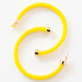 Yellow Hoop Earrings by hoohoops
