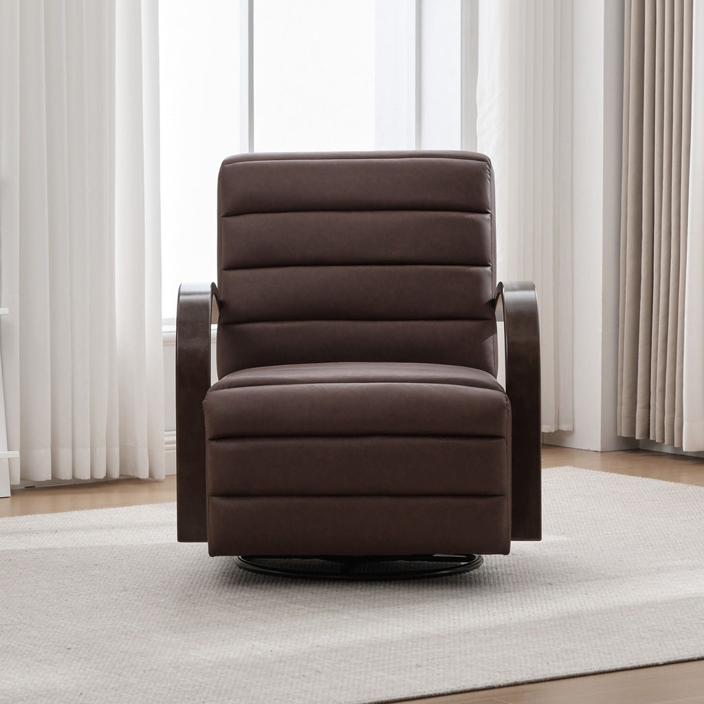 360° Swivel Accent Chair With Armrests, Comfy Lounge by Unique Piece Furniture