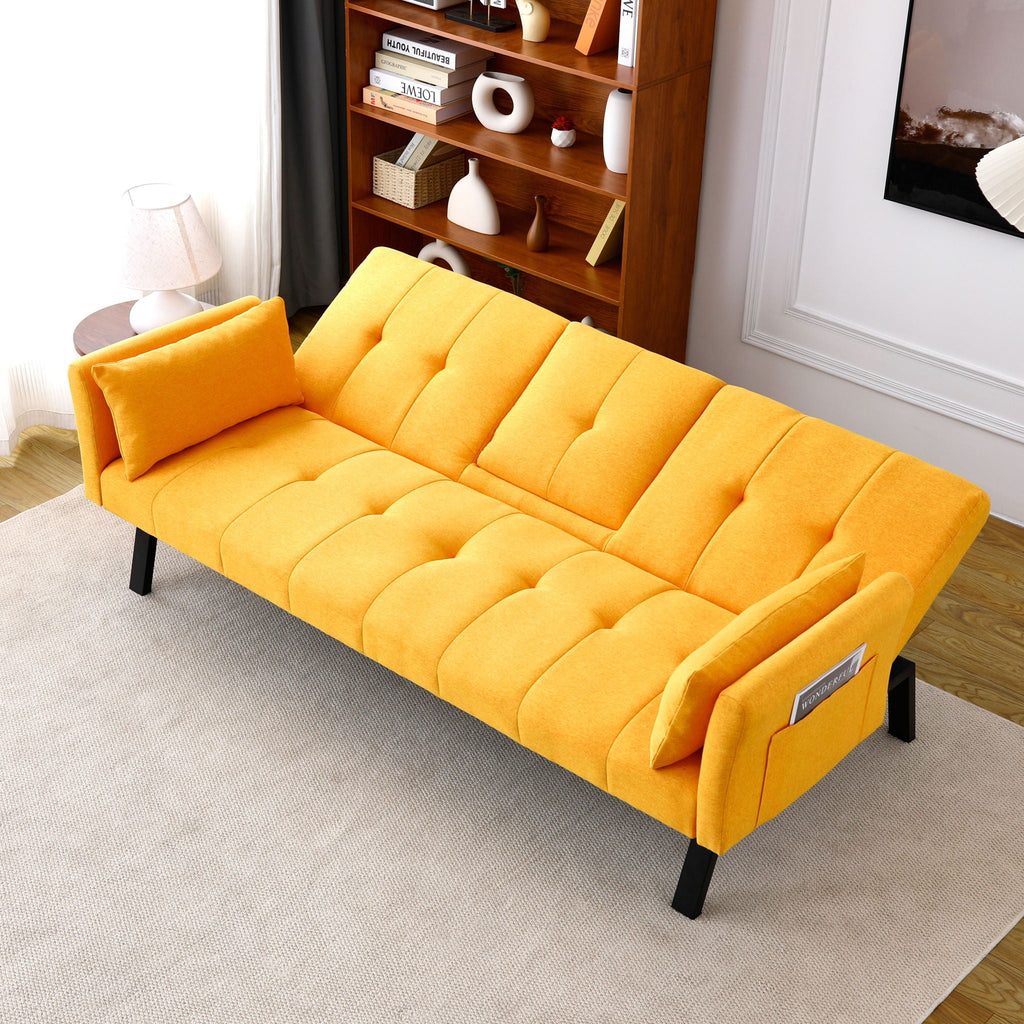 Sofa Bed With Foldable Design And Cup Holder by Unique Piece Furniture